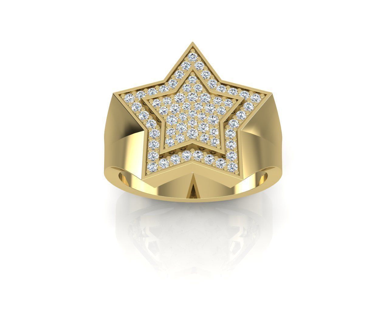 Diamond star ring