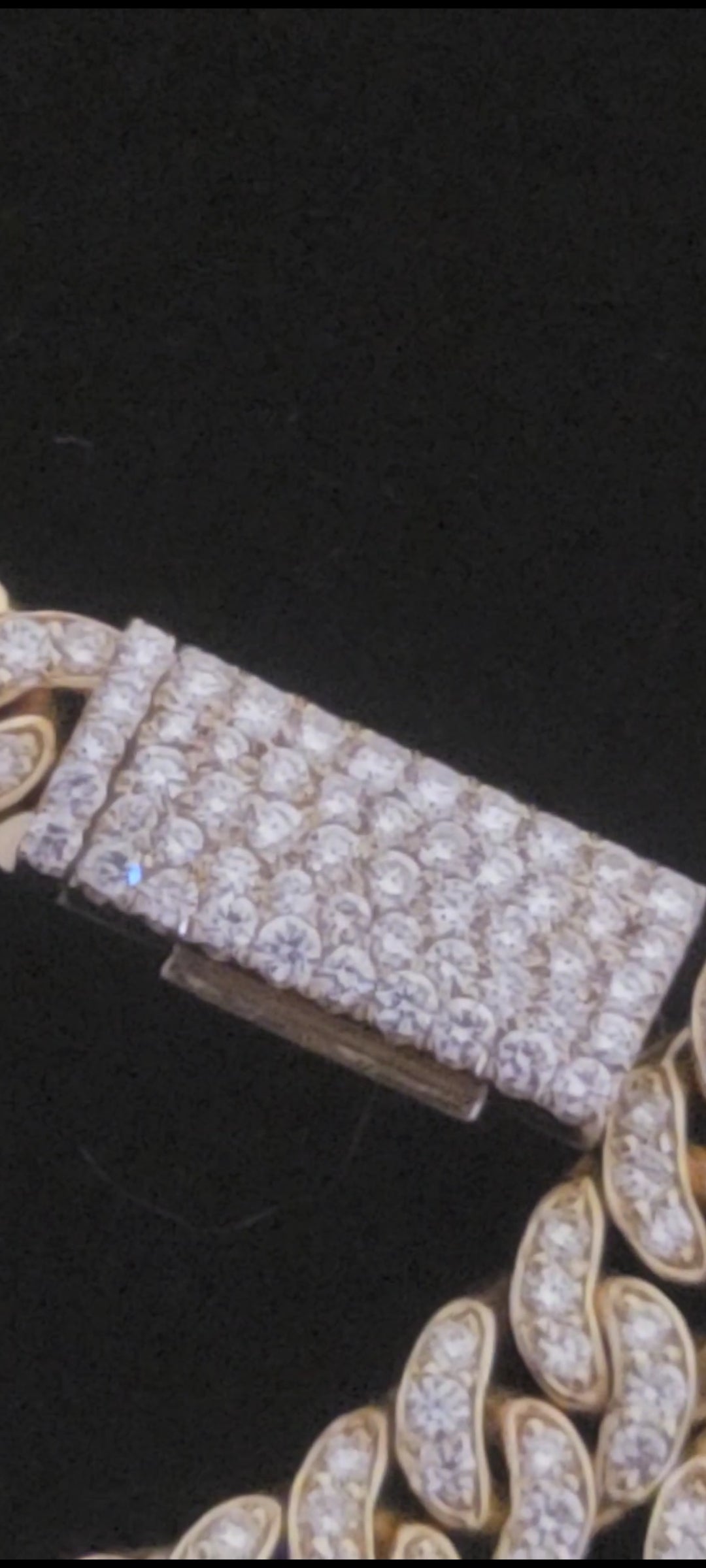 6MM Diamond Cuban link chain with flowerset lock